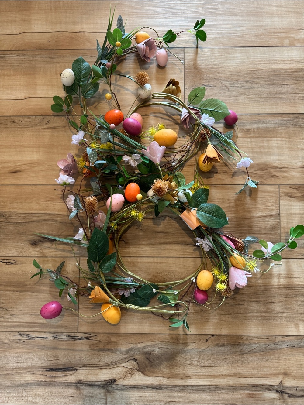 Spring Easter Egg Garland - Pink, Yellow, Orange, Green